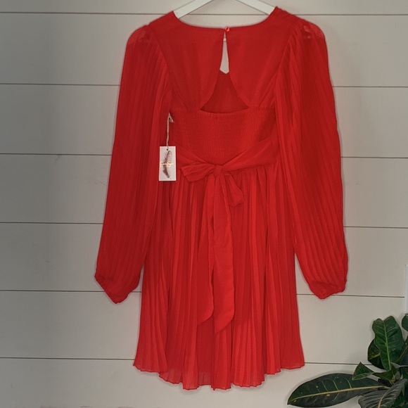 Jessica Simpson Red Long Sleeve Mini Dress Size XS - Picture 7 of 8